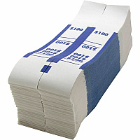Sparco White Kraft ABA Bill Straps (SPRBS100WK)