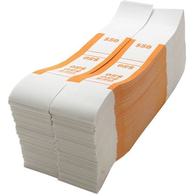 Sparco White Kraft ABA Bill Straps (BS50WK)
