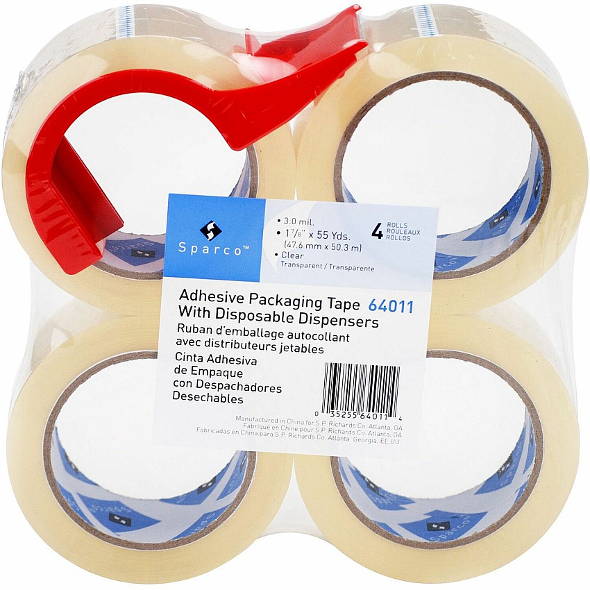 Sparco Heavy-duty Packaging Tape with Dispenser (SPR64011)