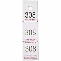 Sparco 3-Part Coat Check Tickets (SPR99300)