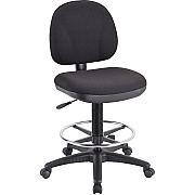 Lorell Millenia Series Adjustable Task Stool with Back (LLR80008)
