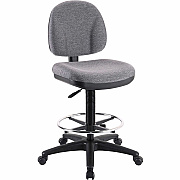 Lorell Millenia Series Adjustable Task Stool with Back (LLR80009)