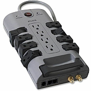 Belkin 12-Outlet Pivot-Plug Surge Protectors - 8 foot Cable - 4320 Joules (BLKBP11223008)