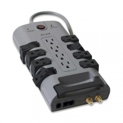 Belkin 12-Outlet Pivot-Plug Surge Protectors - 8 foot Cable - 4320 Joules (BP11223008)