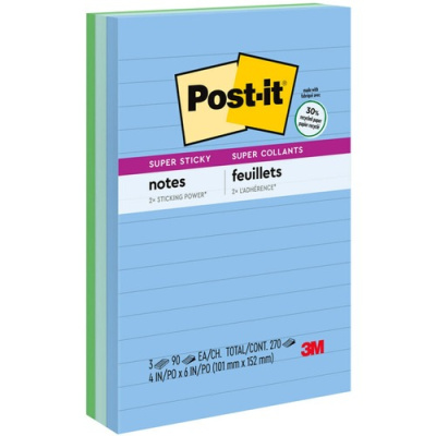 Post-it Super Sticky Notes - Oasis Color Collection (6603SST)
