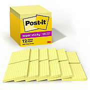 Post-it Super Sticky Lined Notes Cabinet Pack (MMM67512SSCP)