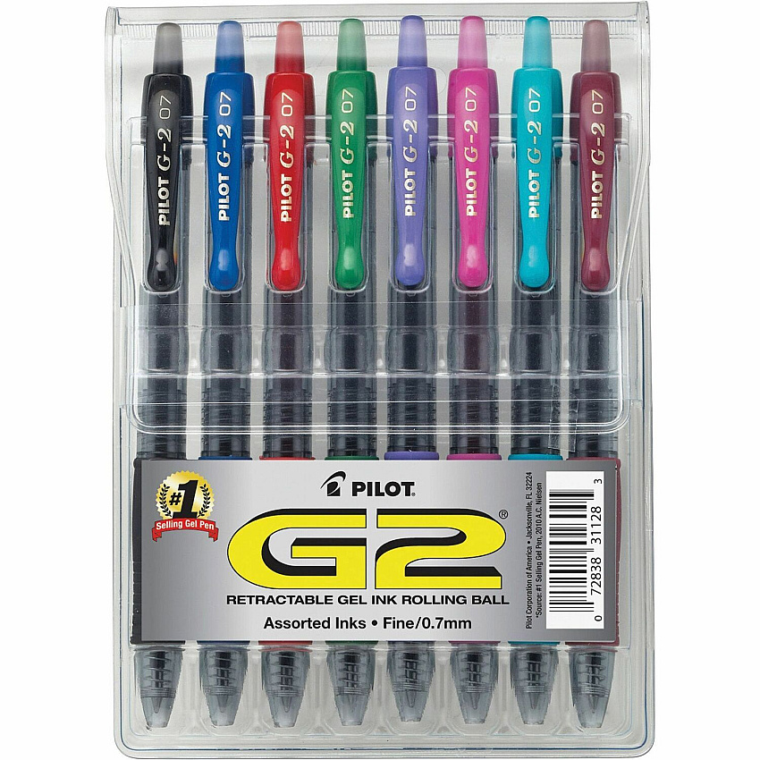 Pilot G2 Retractable Gel Ink Rollerball Pens (PIL31128)