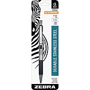 Zebra STEEL 3 Series G-301 Retractable Gel Pen (ZEB41311)