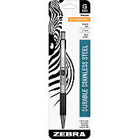 Zebra STEEL 3 Series G-301 Retractable Gel Pen (ZEB41311)