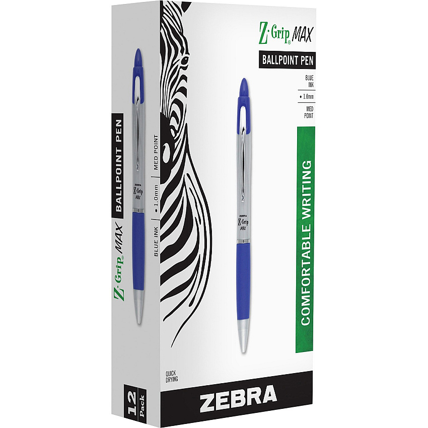 Zebra Z-grip Max Retractable Ballpoint Pens (ZEB22420)