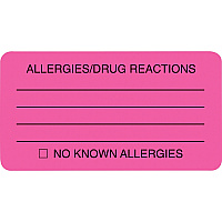Tabbies ALLERY/DRUG REACTIONS Alert Labels (TAB01730)