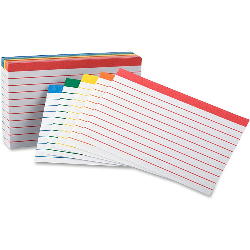 Oxford Color Coded Bar Ruling Index Cards (OXF04753)