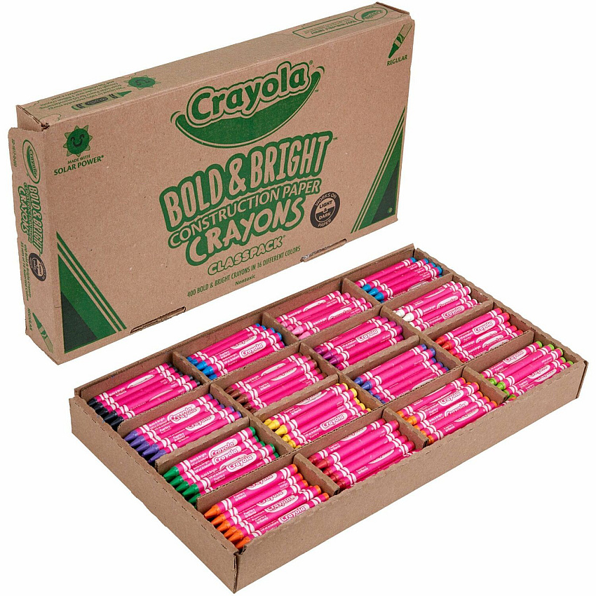 Crayola 16-Color Construction Paper Crayon Classpack (CYO521617)