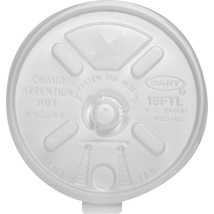 Dart Lift-n-lock Fold Tab Lids (DCC16FTLS)
