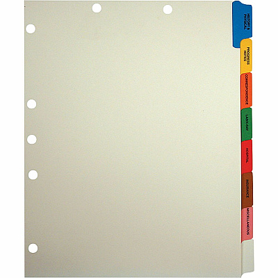 Tabbies 8-Side Tab Medical Chart Index Set (TAB54505)