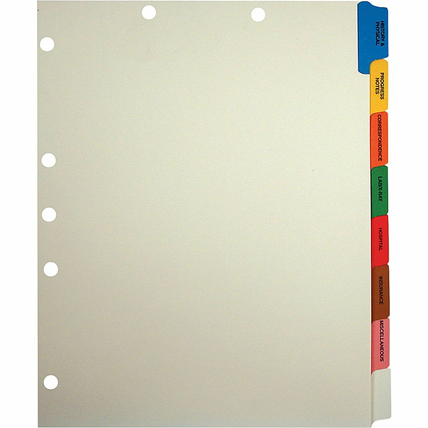 Tabbies 8-Side Tab Medical Chart Index Set (TAB54505)