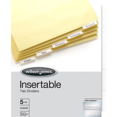 Wilson Jones Insertable Tab Dividers (54310)