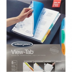 Wilson Jones View-Tab 5-Tab Transparent Dividers (55565)