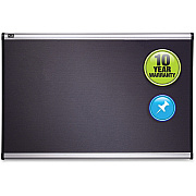 Quartet Prestige Diamond Mesh Fabric Bulletin Board, 3' x 2', Gray with Aluminum Frame (QRTB443A)