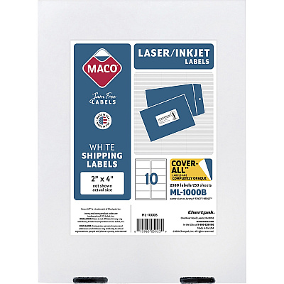 MACO White Laser/Ink Jet Shipping Label (MACML1000B)
