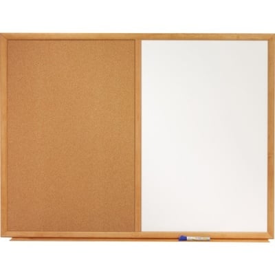 Quartet Standard Combination Whiteboard/Cork Bulletin Board (S553)
