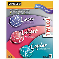 Apollo Overhead Projector Transparency Film (APOUF1000E)