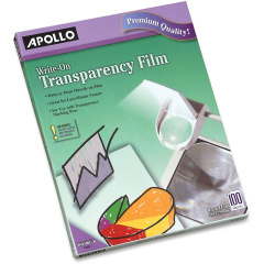 Apollo Write-On Transparency Film Sheets (APOWO100CB)