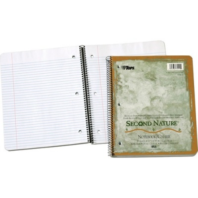 TOPS Second Nature College Rule Spiral Notebooks - Letter (74111)