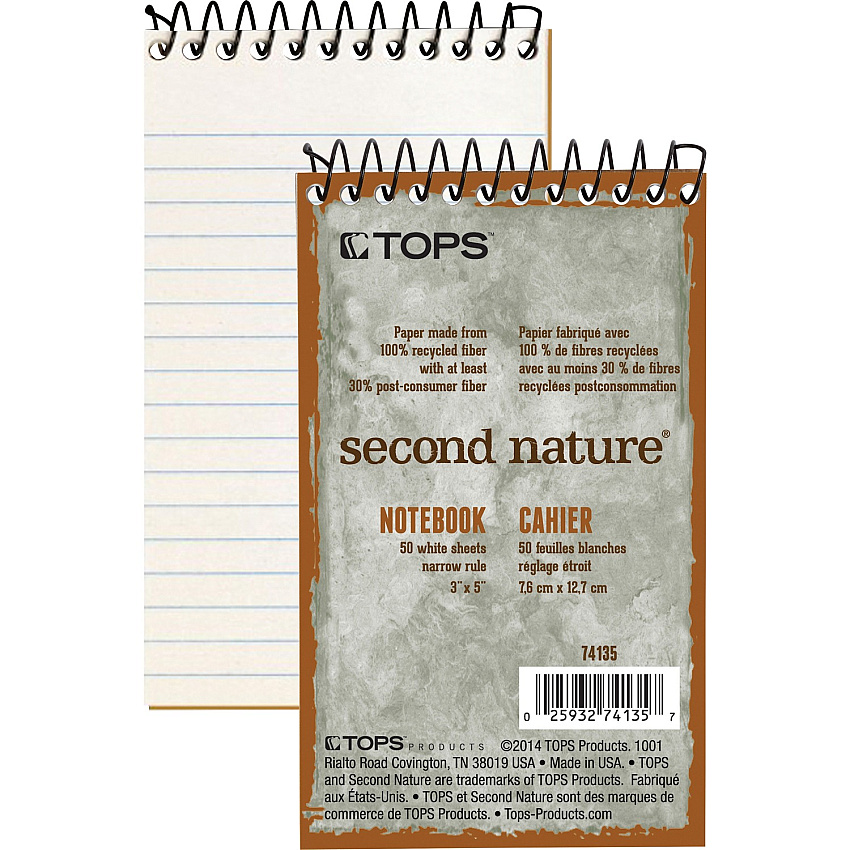 TOPS Second Nature Narrow Ruled Notebooks (TOP74135)