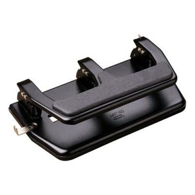 40-Sheet Heavy-Duty Three-Hole Punch with Gel Padded Handle, 9/32