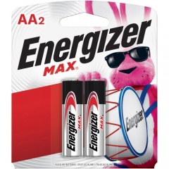 Energizer MAX Alkaline AA Batteries, 2 Pack (E91BP2)