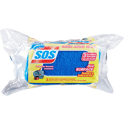 S.O.S... S.O.S.. All Surface Scrubber Sponge (CLO91028)