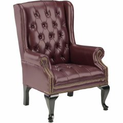 Lorell 777 QA Queen Anne Wing-Back Reception Chair (60605)