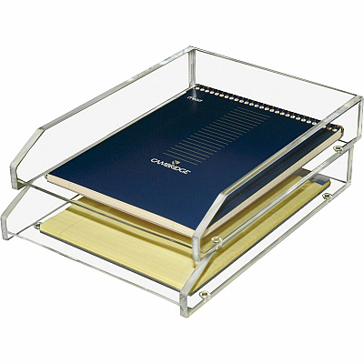 Kantek Acrylic Double Letter Tray (KTKAD15)
