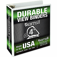 Samsill Nonstick 4" View D-Ring Binder (16497)