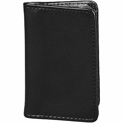 Samsill 81220 Regal Leather Business Card Holder, Case Holds 25 Business, Black (SAM81220)