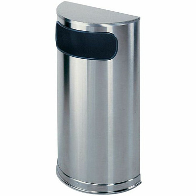 Rubbermaid Commercial Half Round Steel Receptacles (RCPSO8SSSPL)