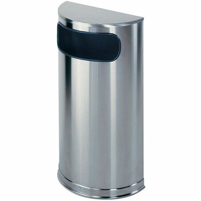 Rubbermaid Commercial Half Round Steel Receptacles (RCPSO8SSSPL)