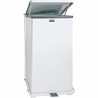 Rubbermaid Commercial Defenders Steel Step Cans (RCPST24EPLWH)