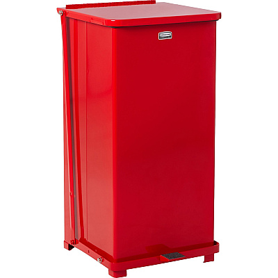 Rubbermaid Commercial Defenders Steel Step Cans (RCPST24EPLRD)