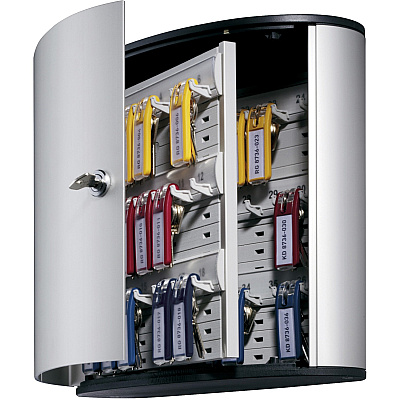 Durable Brushed Aluminum Keyed Lock 36-Key Cabinet (DBL195223)