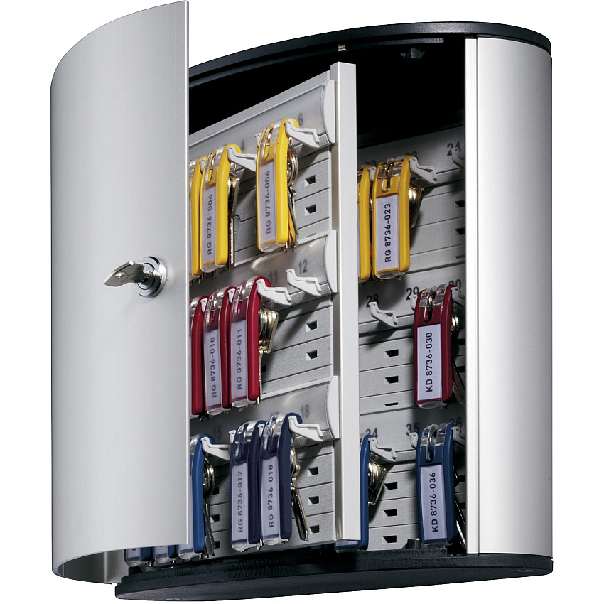 Durable Brushed Aluminum Keyed Lock 36-Key Cabinet (DBL195223)
