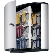Durable Brushed Aluminum Keyed Lock 54-Key Cabinet (195323)
