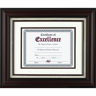 DAX Linen Insert Certificate Mahogany Frame (DAXN15907B)