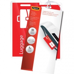 Fellowes Glossy Pouches - Luggage Tag with loop, 5mil 50 pack (52034)