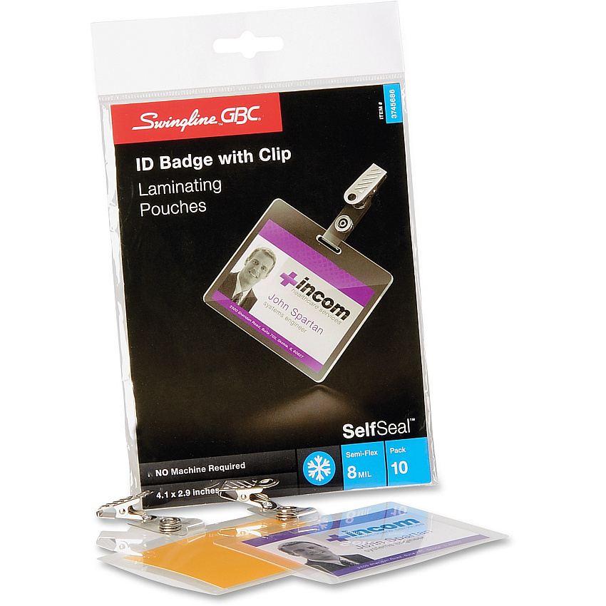 GBC Self-Sealing ID Badge Laminating Pouches (GBC3745686)