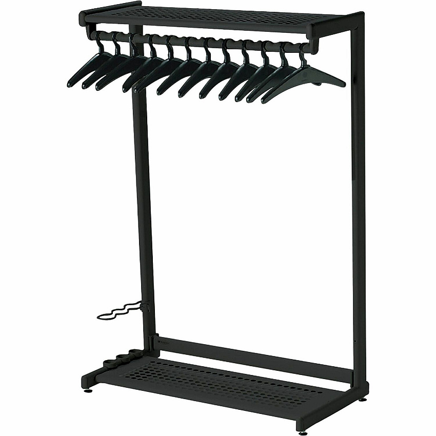 Quartet Two-Shelf Garment Rack - Freestanding - 12 Hangers Included (QRT20224)