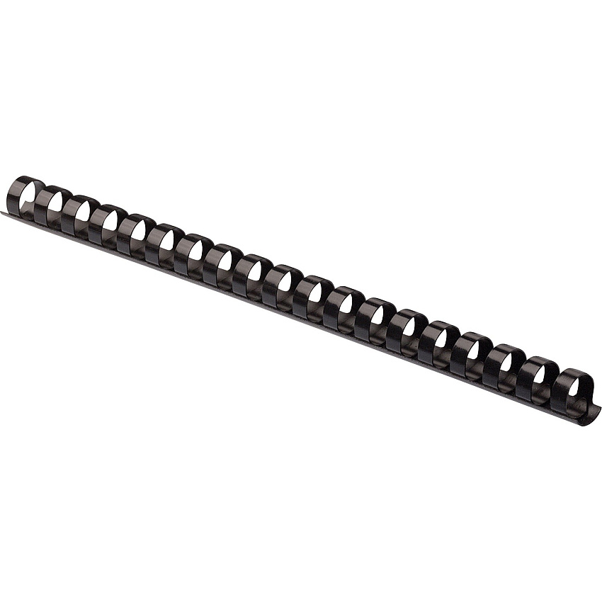 Fellowes Plastic Binding Combs - Black, 3/8" Diameter (52325)