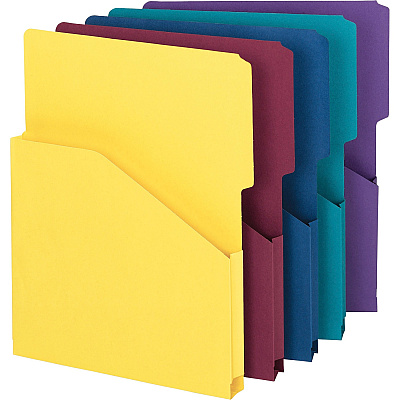 Smead 2/5 Tab Cut Letter Recycled File Pocket (SMD75445)