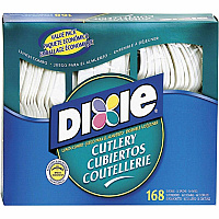 Dixie Heavyweight Disposable Forks, Knives & Spoons Combo Boxes by GP Pro (DXECM168)